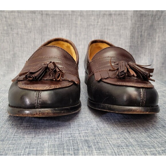 G.H. Bass Loafers Arnes Brown Leather Kiltie Tassel M024072  Men's 8M - Picture 5 of 11
